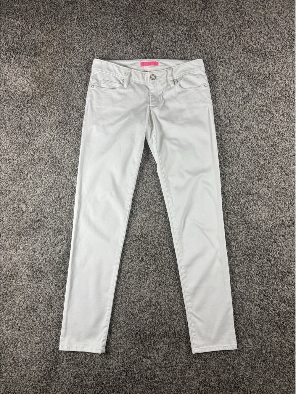 Lilly Pulitzer‎ EUC Worth Sateen Skinny Jeans in Resort White Stretch Women's 4